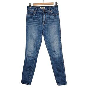 Madewell 10" High-Rise Skinny Jeans Stretchy Medium Blue Wash Women's Size 27